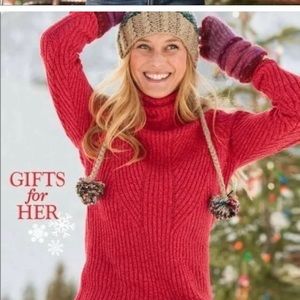 Sundance | Red ribbed turtleneck sweater. Size Small. Cotton blend